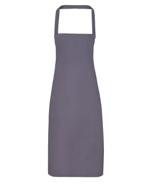 100 Organic Cotton Bib Apron | Dark Grey