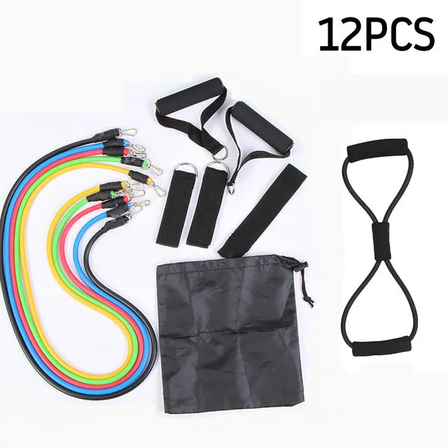 17 Pcs Workout Resistance Bands Set Exercise Bands Set Fintess Sport