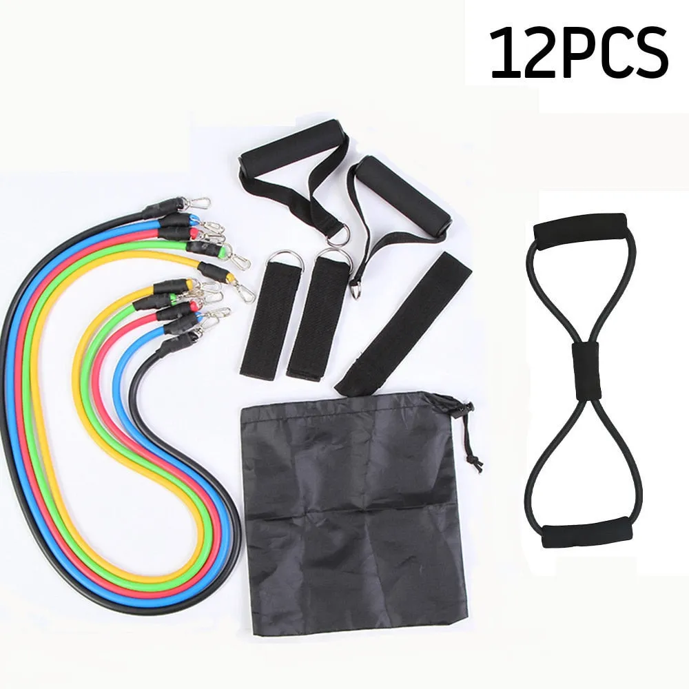 17 Pcs Workout Resistance Bands Set Exercise Bands Set Fintess Sport