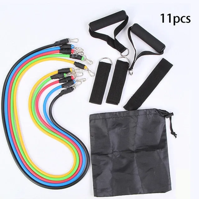 17 Pcs Workout Resistance Bands Set Exercise Bands Set Fintess Sport