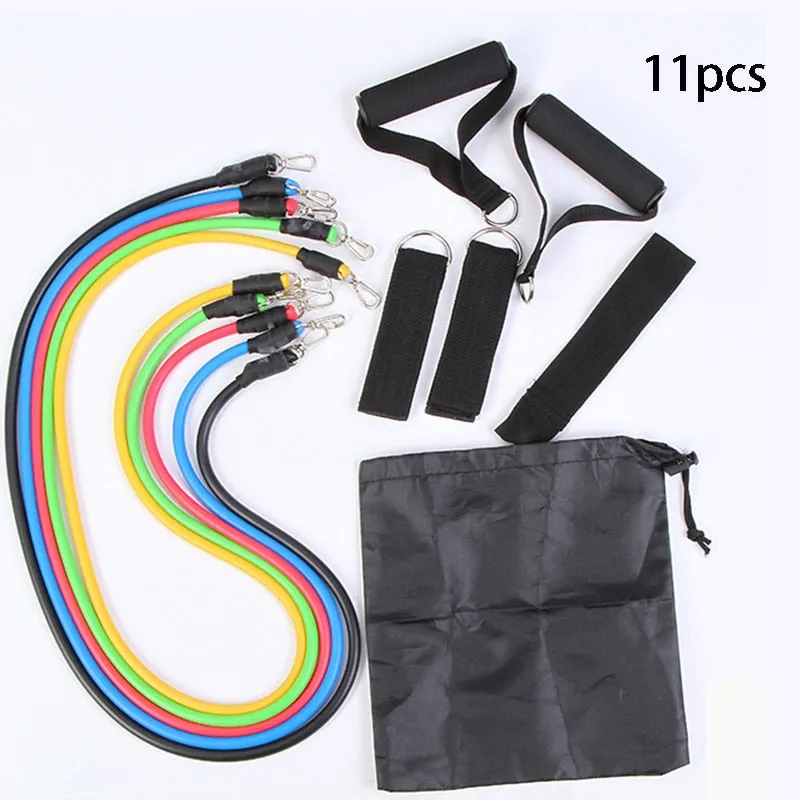 17 Pcs Workout Resistance Bands Set Exercise Bands Set Fintess Sport