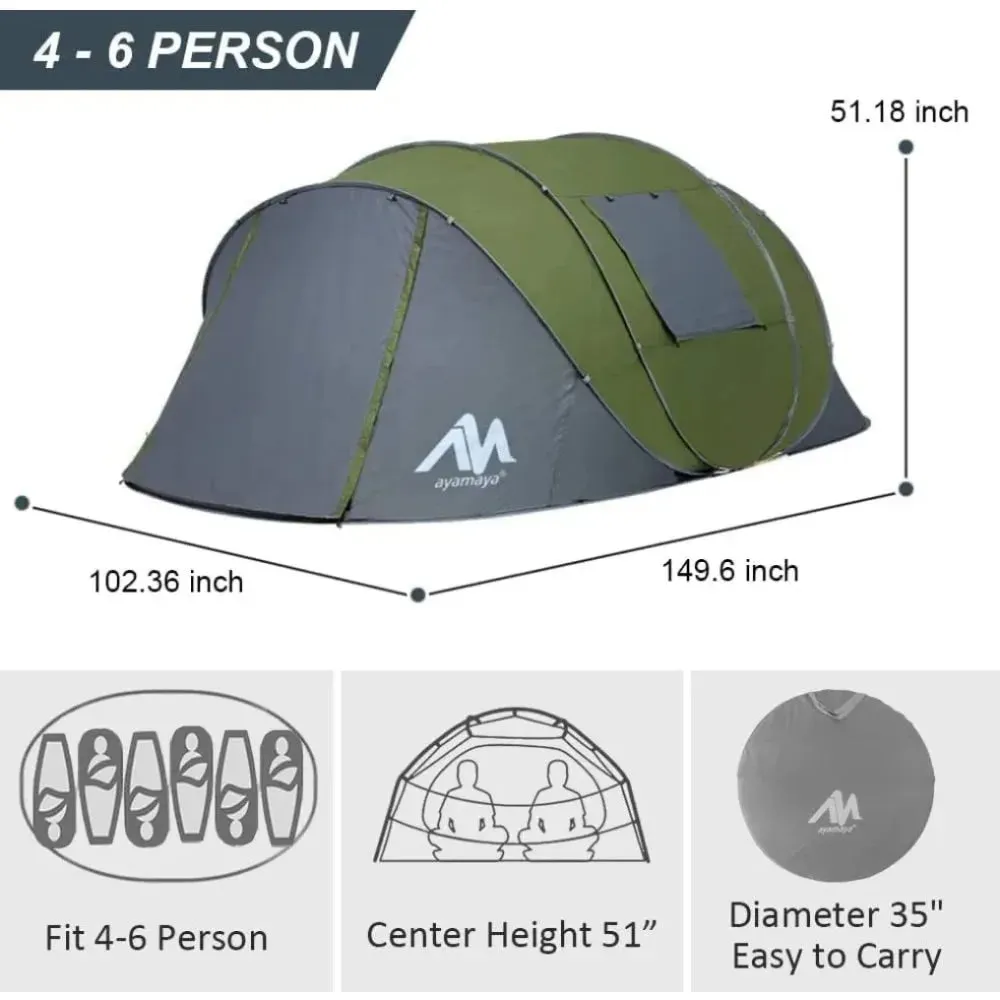 6 Person Camping Double Layer Tent