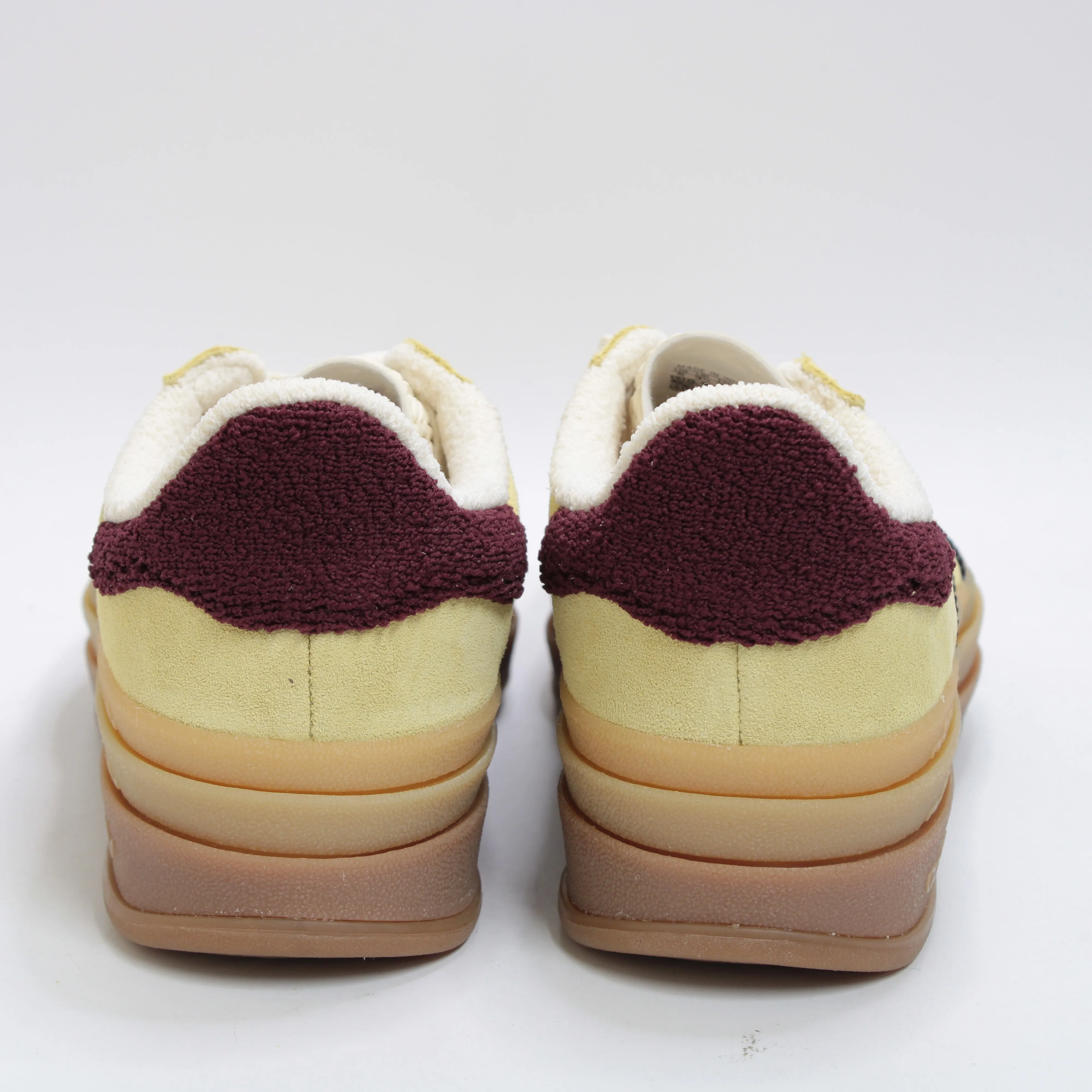 adidas Gazelle Bold W Trainers Almost Yellow Maroon Wonder White