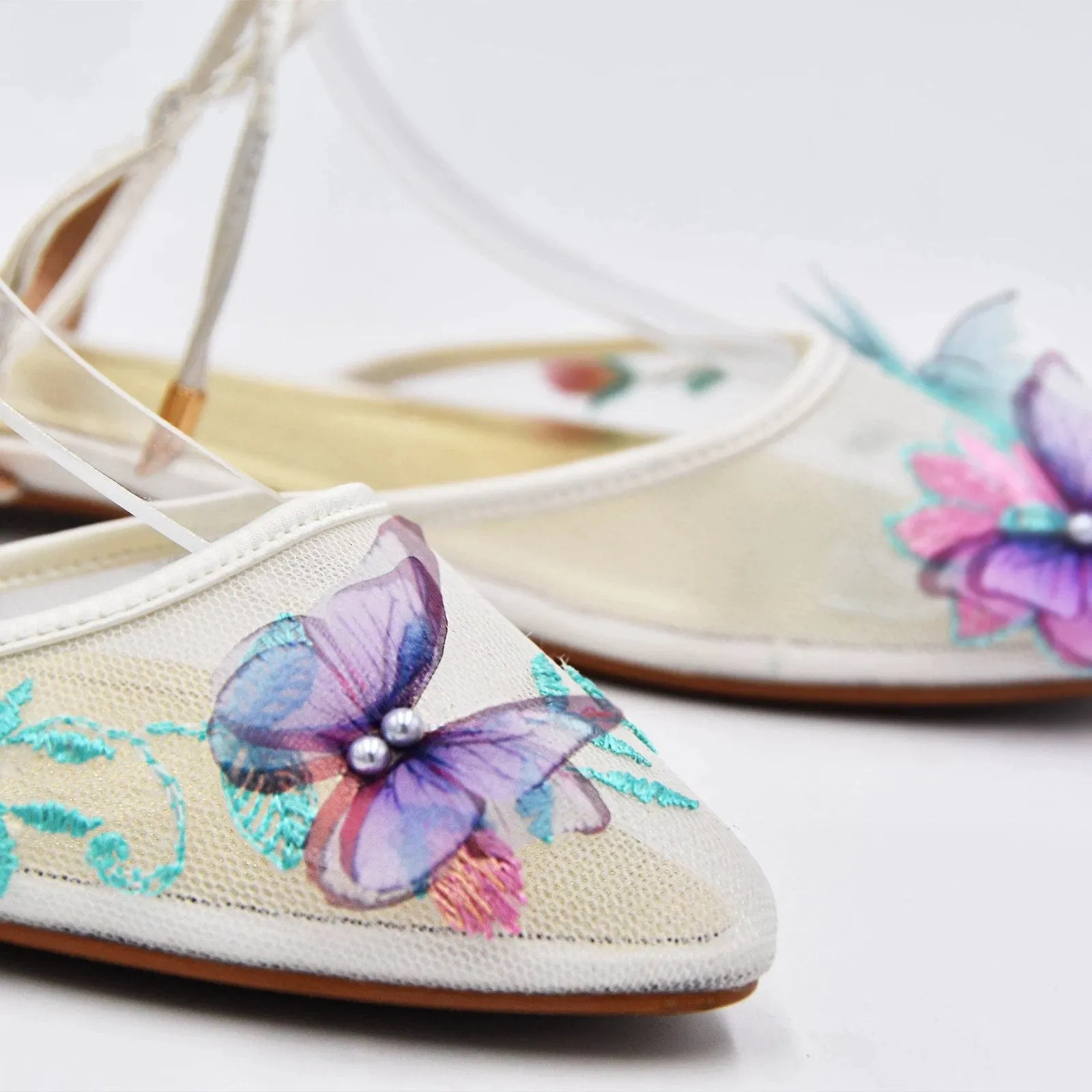 Butterfly Flat Bridal Shoes