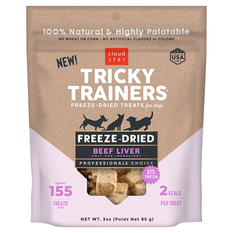 Cloud Star Tricky Trainers Beef Liver Freeze Dried Dog Treats