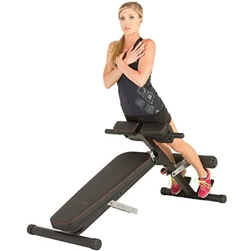 Fitness Reality X-Class Light Commercial Multi-Workout Abdominal/Hyper Back Extension Bench, Black