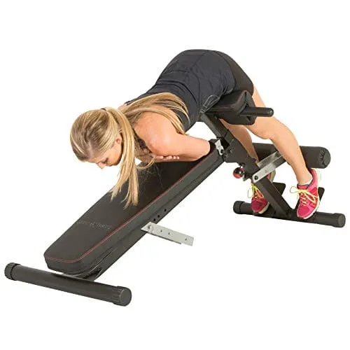 Fitness Reality X-Class Light Commercial Multi-Workout Abdominal/Hyper Back Extension Bench, Black