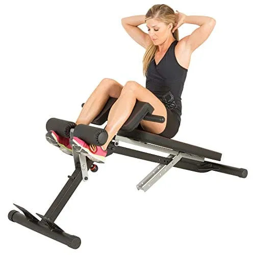 Fitness Reality X-Class Light Commercial Multi-Workout Abdominal/Hyper Back Extension Bench, Black