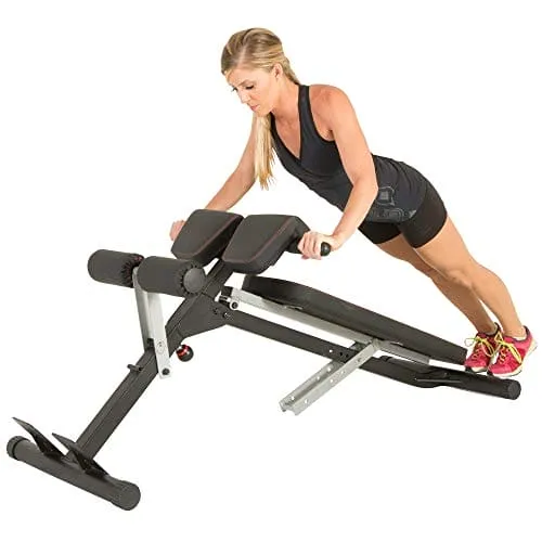 Fitness Reality X-Class Light Commercial Multi-Workout Abdominal/Hyper Back Extension Bench, Black