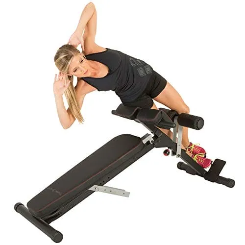 Fitness Reality X-Class Light Commercial Multi-Workout Abdominal/Hyper Back Extension Bench, Black