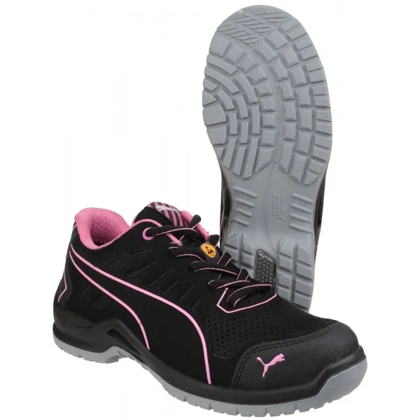 FUSE TECH Ladies Mesh Safety Trainers Black