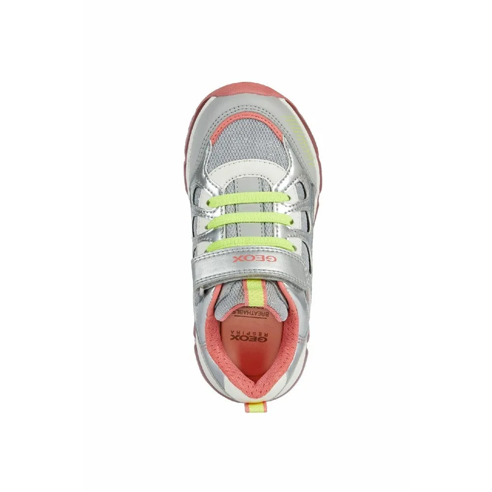 Geox J Android Girl C Lace up and Touch Fastening Trainer