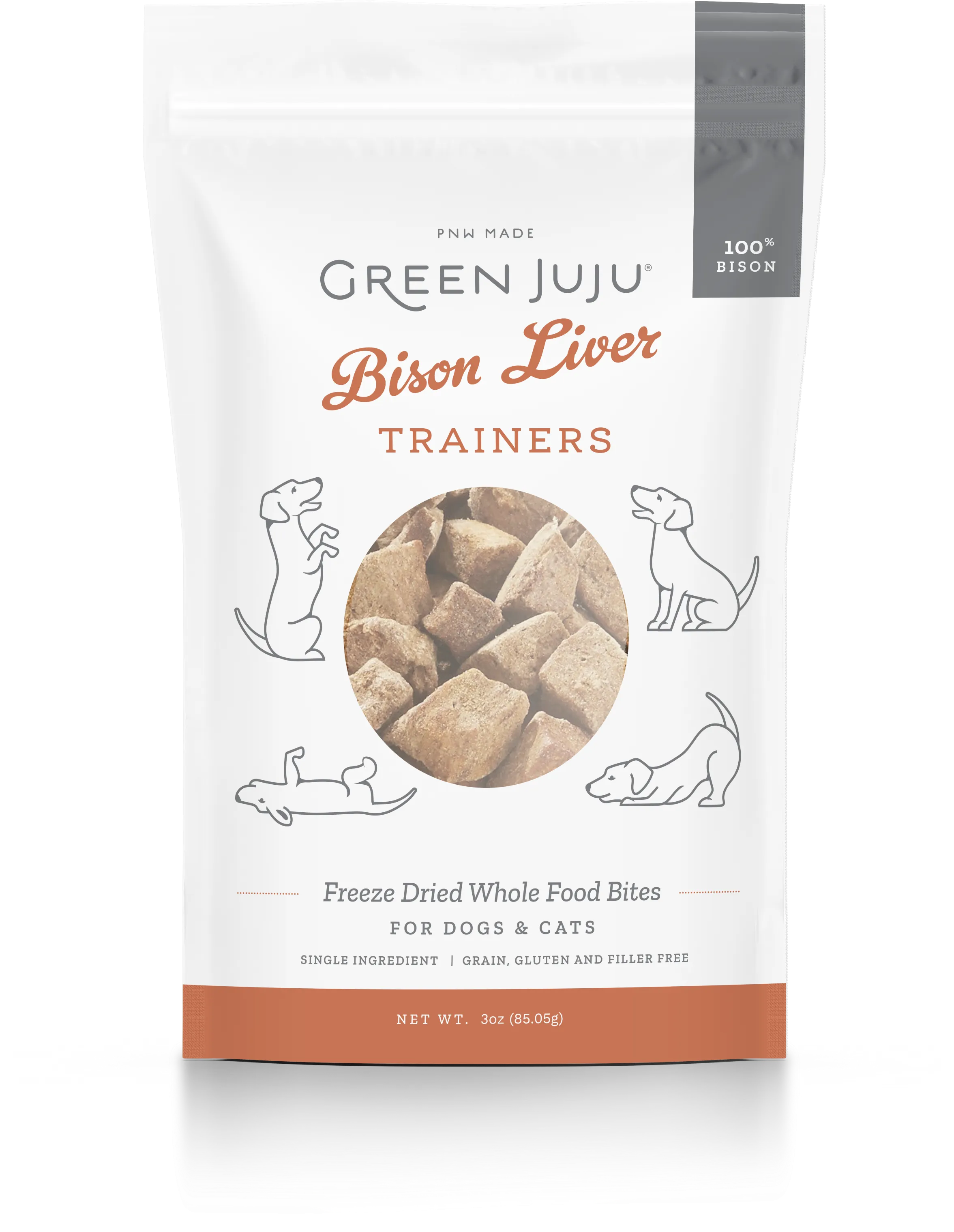 GREEN JUJU BISON LIVER TRAINERS 3 OZ
