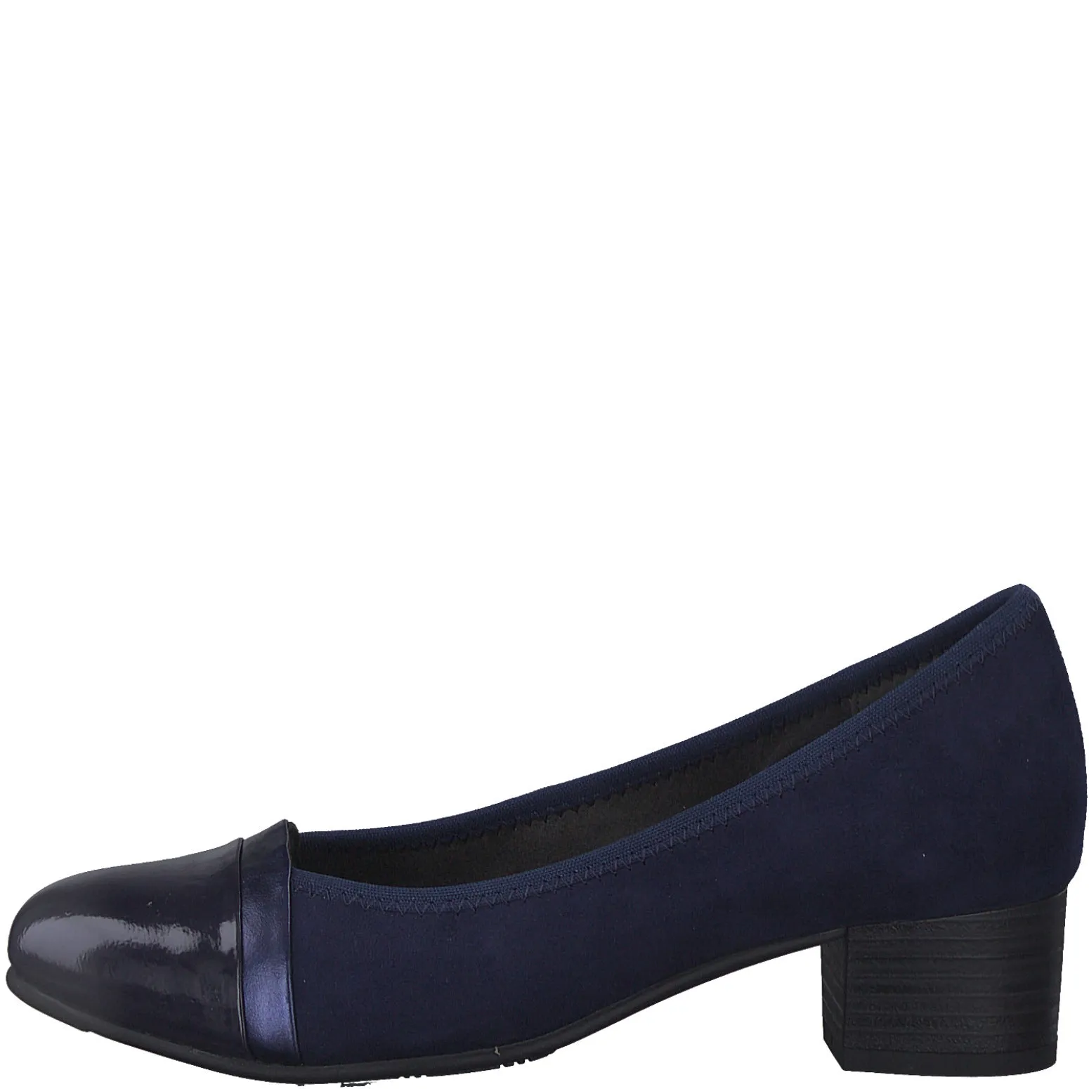 Jana Classic Court Shoe in Wide Fitting NAVY 22366-805