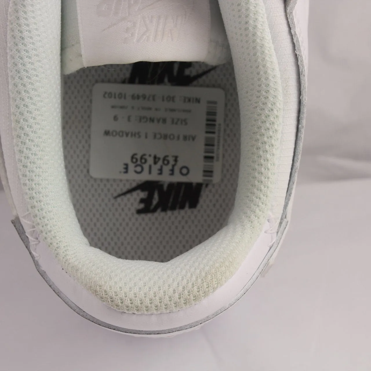 Nike Air Force 1 Shadow White Mono Trainers