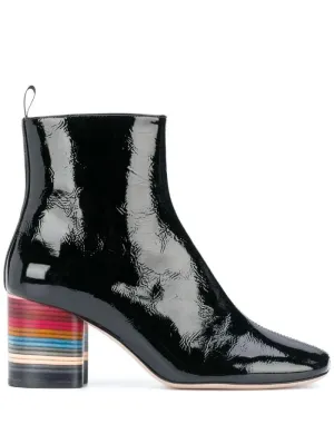 Paul Smith Moss Black Swirl Heel Leather Boots W1S-MOS04-EPAT-79