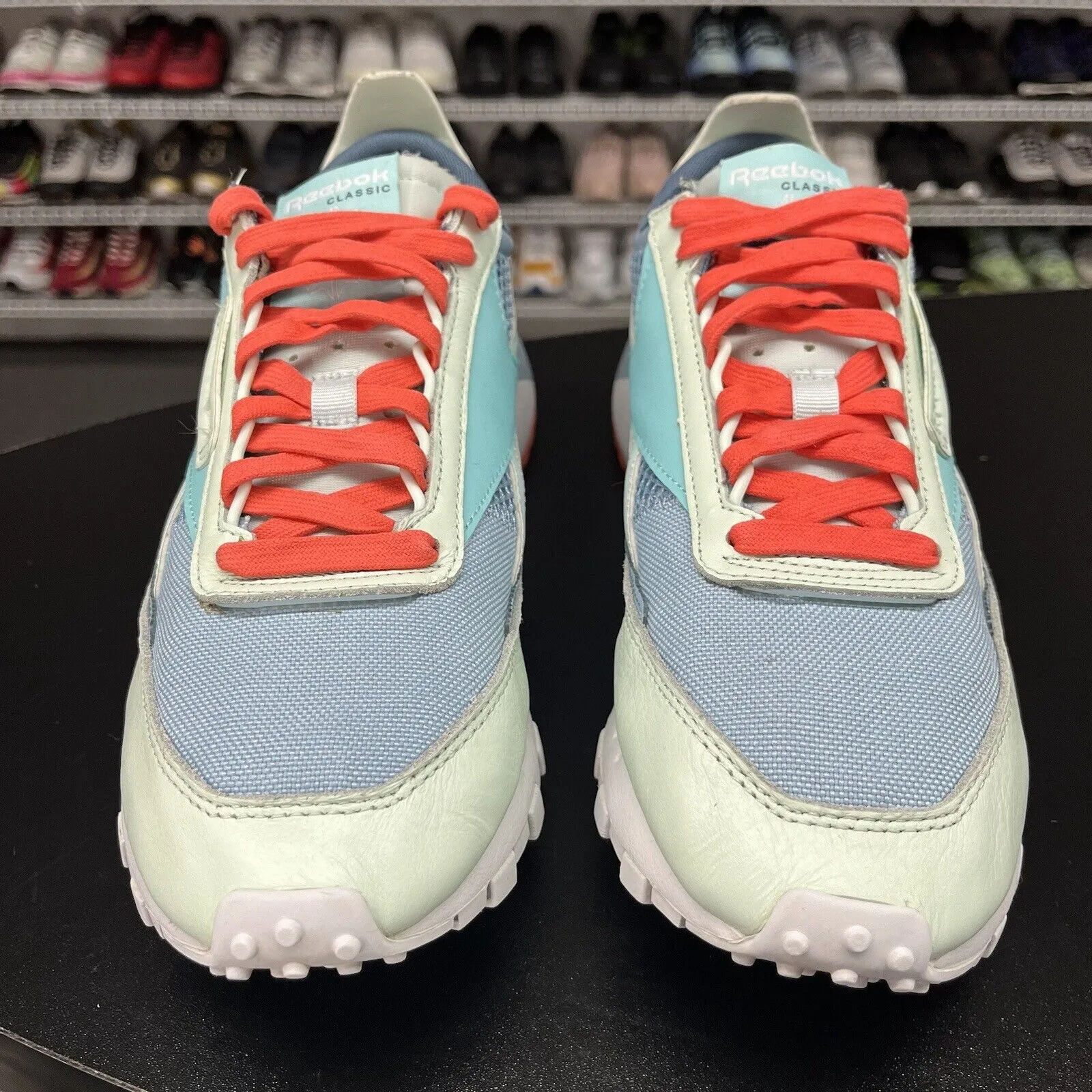 Reebok Classic Leather Legacy Chalk Blue Athletic Sneakers FZ0812 Men's Size 9.5