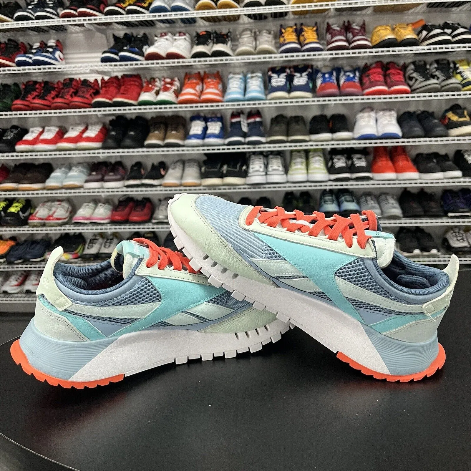 Reebok Classic Leather Legacy Chalk Blue Athletic Sneakers FZ0812 Men's Size 9.5