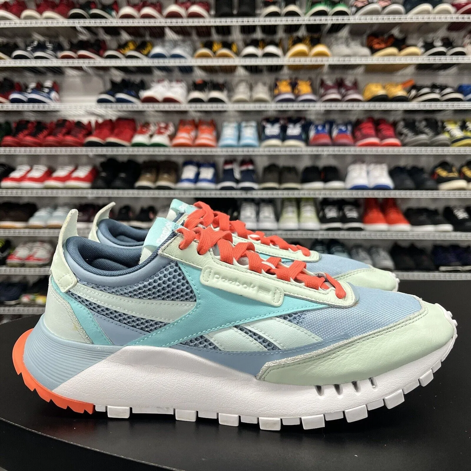 Reebok Classic Leather Legacy Chalk Blue Athletic Sneakers FZ0812 Men's Size 9.5