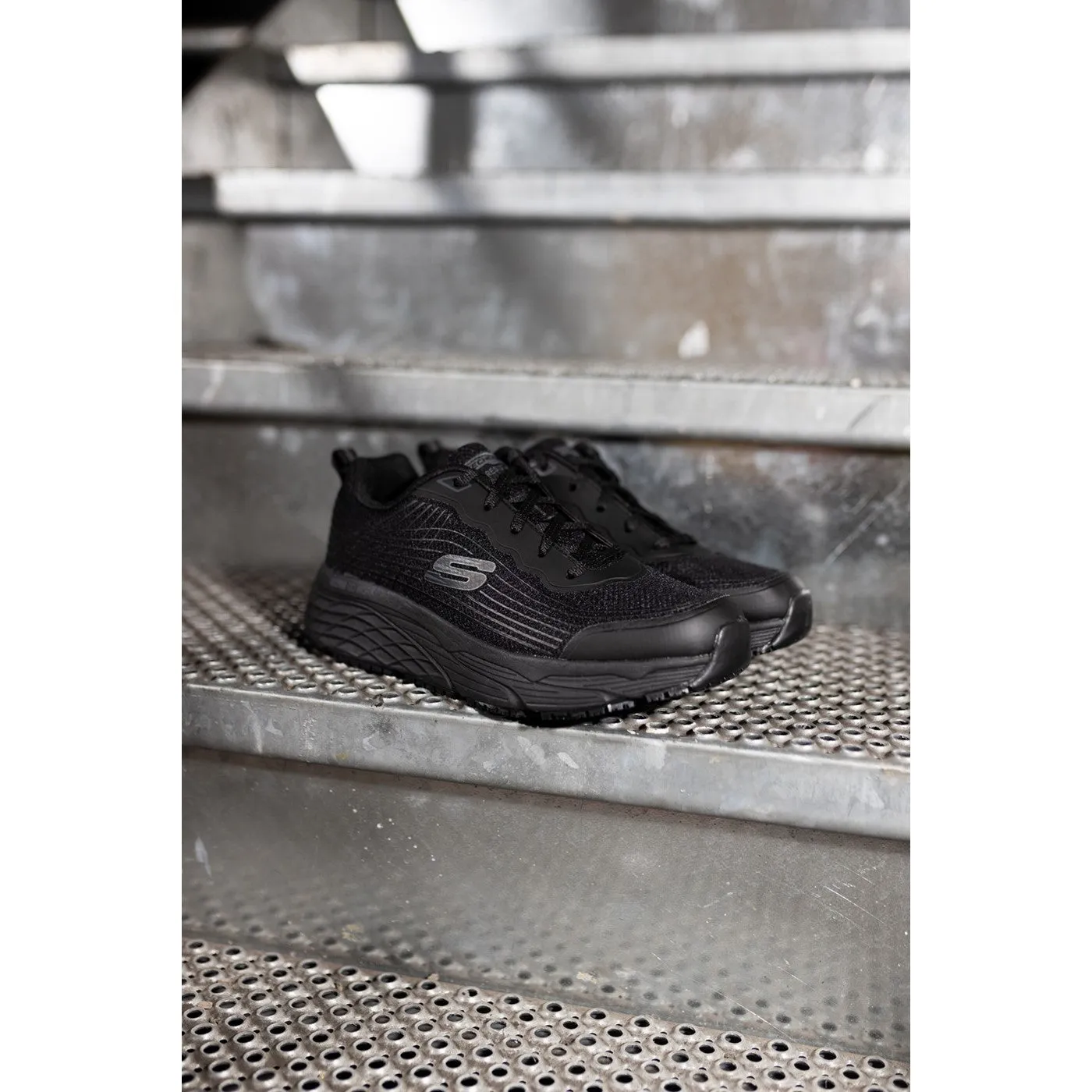 Skechers Workwear Skechers Work Relaxed Fit Max Cushioning Elite Trainer OB Black