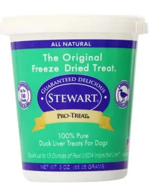 Stewart Pro Duck Liver Freeze Dried Dog Treat 3oz