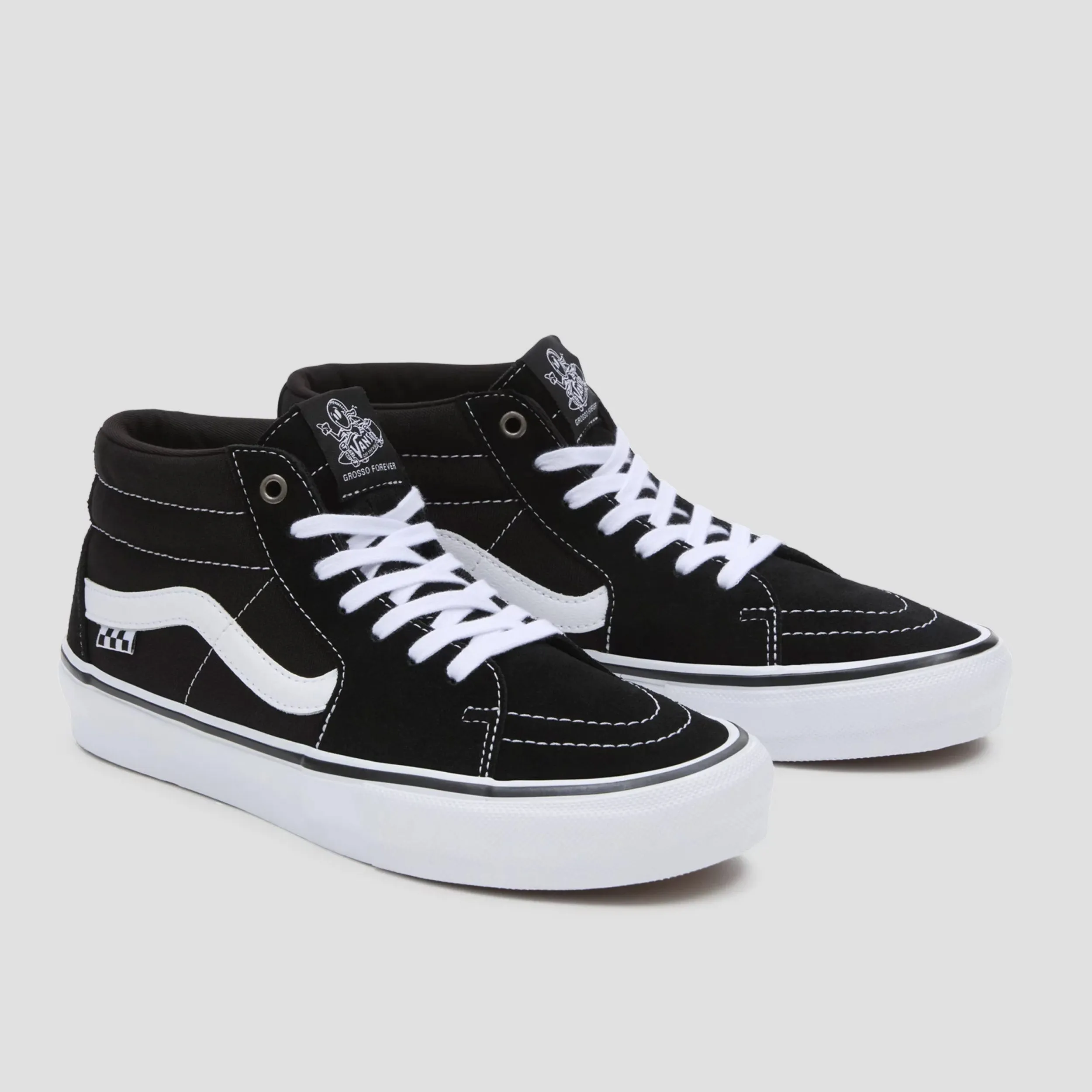 Vans Skate Grosso Shoes Mid Black / White