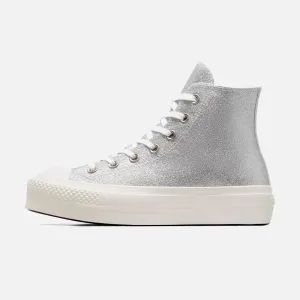 Women's Converse Chuck Taylor Lift Hi Lift Silver Glitter