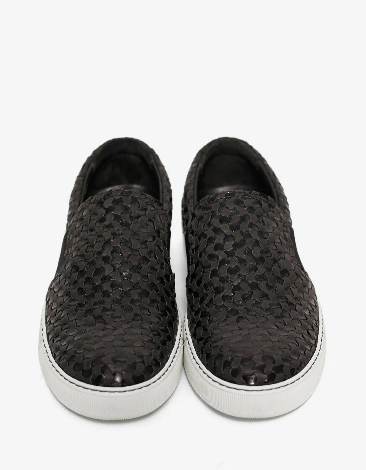 Woven Leather Slip On Trainers